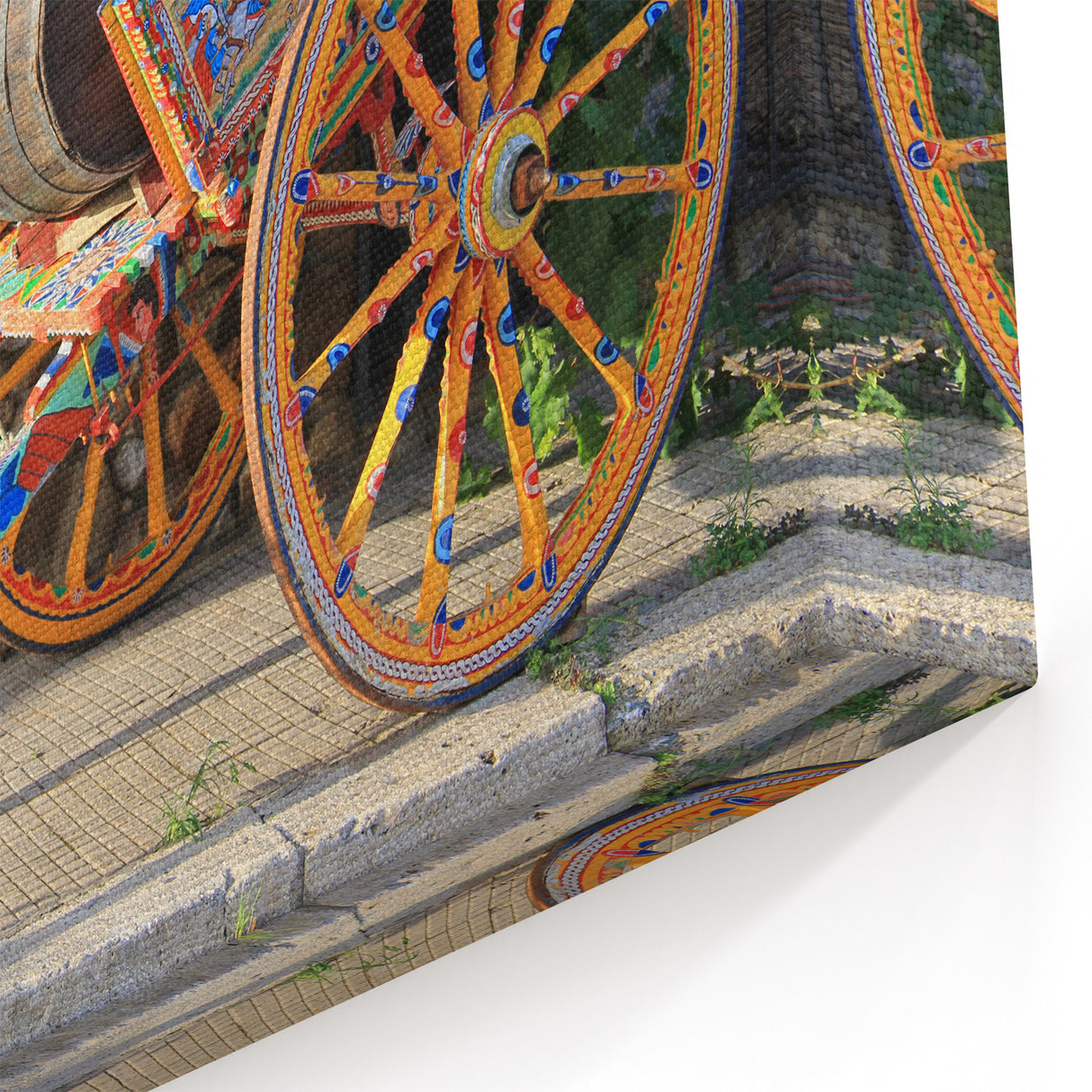 Sicily Photography Art - Traditional Sicilian Painted Cart Scene