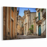 Sicily Landscape Art - Historic Street Scene in Baroque Sicily