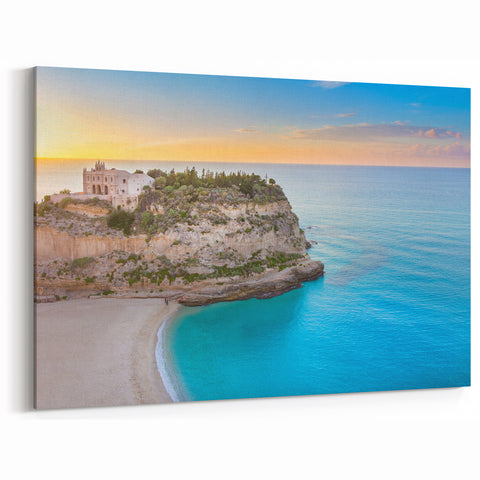 Sicily Wall Art - Cliffside Monastery Overlooking the Mediterranean