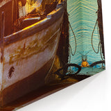 Sicily Photography Art - Fisherman at Sunset on Quiet Sicilian Waters