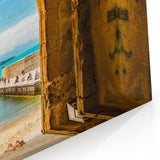 Sicily Canvas Prints - Archway View of Beach and Blue Sicilian Waters