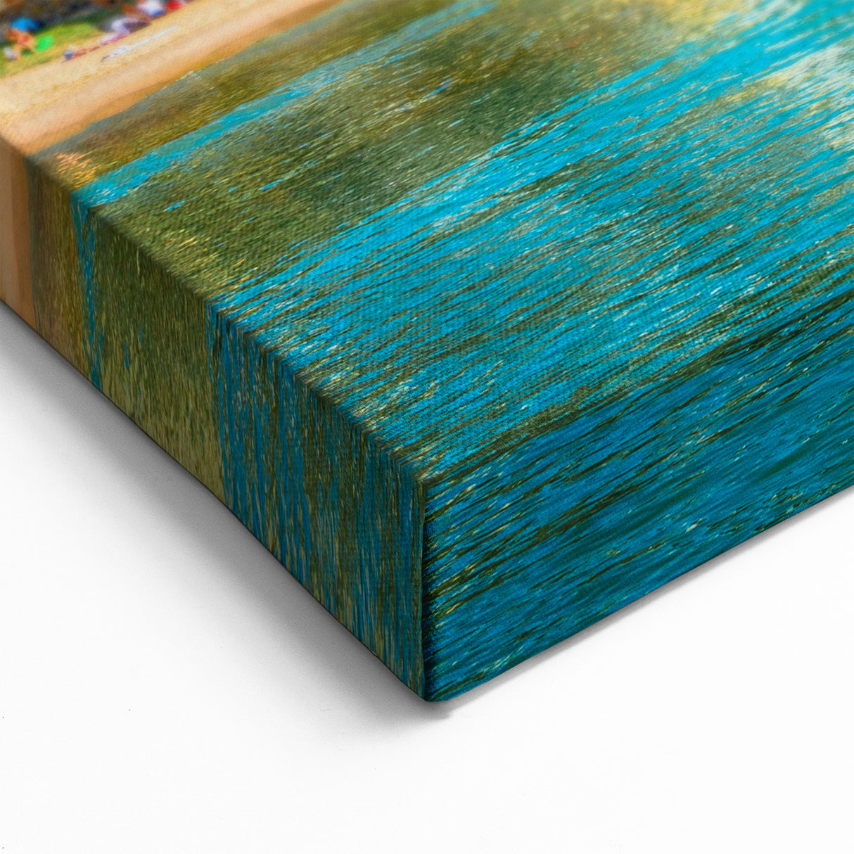 Sicily Wall Art - Colorful Coastal Town with Mountain Backdrop