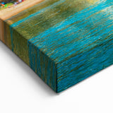 Sicily Wall Art - Colorful Coastal Town with Mountain Backdrop