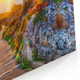 Sicily Wall Art - Sunset Over Coastal Cliff Pathway in Sicily