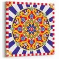 Sicily Canvas Prints - Traditional Sicilian Pattern with Bold Colors