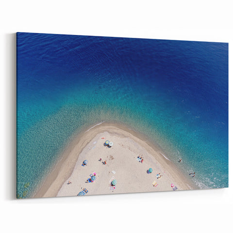 Sicily Landscape Art - Aerial Beach View with Crystal Blue Waters