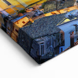 Italian Scenery Prints - Illuminated Sicilian Town at Dusk