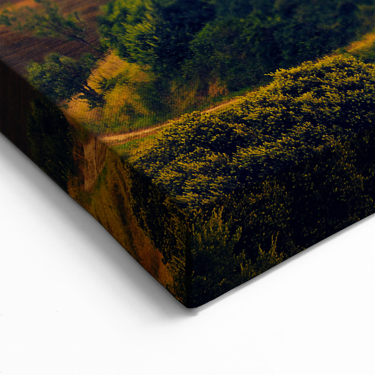 Italy Scenery Art – Tuscan Hills and Village Landscape Print