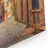 Tuscan Landscape Print – Charming Village Street Scene