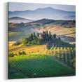 Italy Scenery Art – Tuscan Farmhouse and Vineyards Print