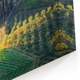Italy Scenery Art – Tuscan Farmhouse and Vineyards Print