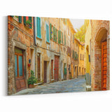 Tuscany Wall Art – Rustic Italian Village Street Print