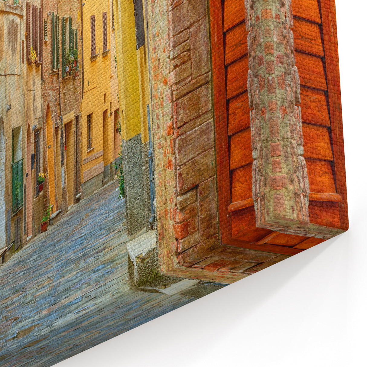 Tuscany Wall Art – Rustic Italian Village Street Print