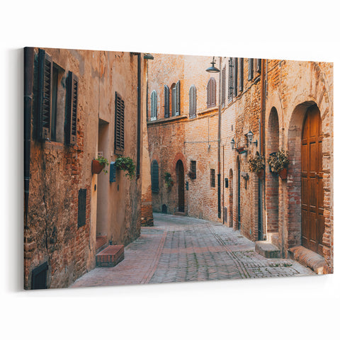 Tuscany Wall Art – Rustic Italian Village Alleyway Print