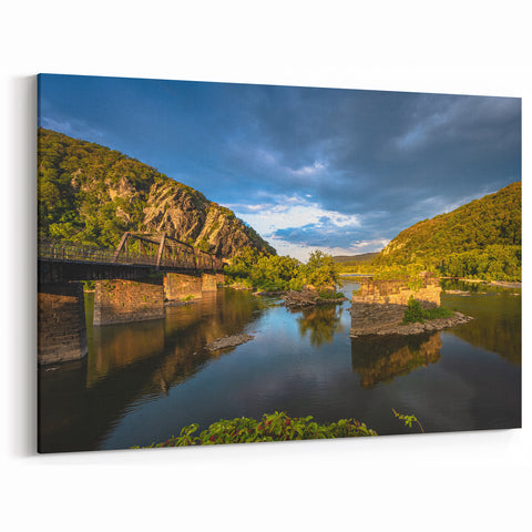 West Virginia Scenic Bridge Canvas Prints – Stunning Nature Wall Art
