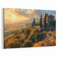 Tuscan Landscape Print - Serene Italian Village Wall Art
