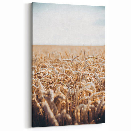 Farmhouse Wall Art Wheat Field Print | Rustic Country Harvest Decor