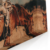 Cowboy and Horse Wall Art | Rustic Farmhouse Decor | Country Style Print