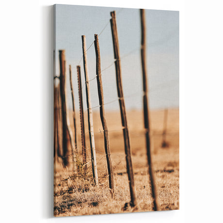 Rustic Farmhouse Fence Art | Vintage Country Decor | Rural Landscape Print