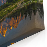 Grand Teton Photography Art – Golden Mountain Reflection at Sunset