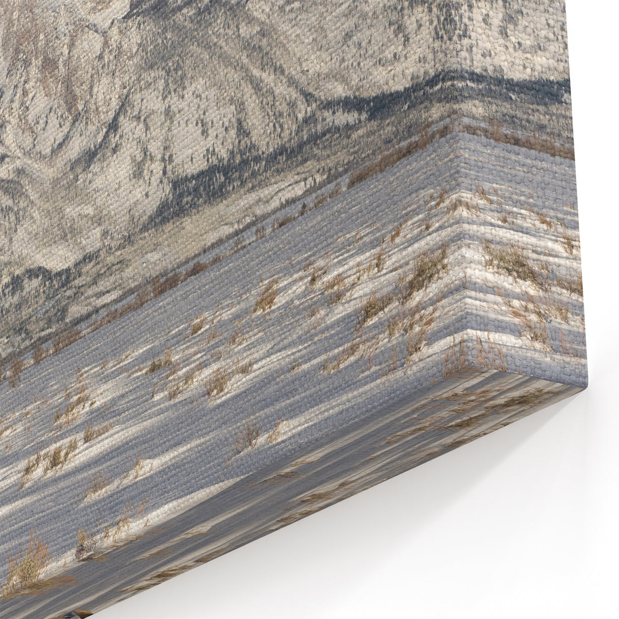 Grand Teton Scenic Print – Winter Landscape with Moose and Snowy Peaks