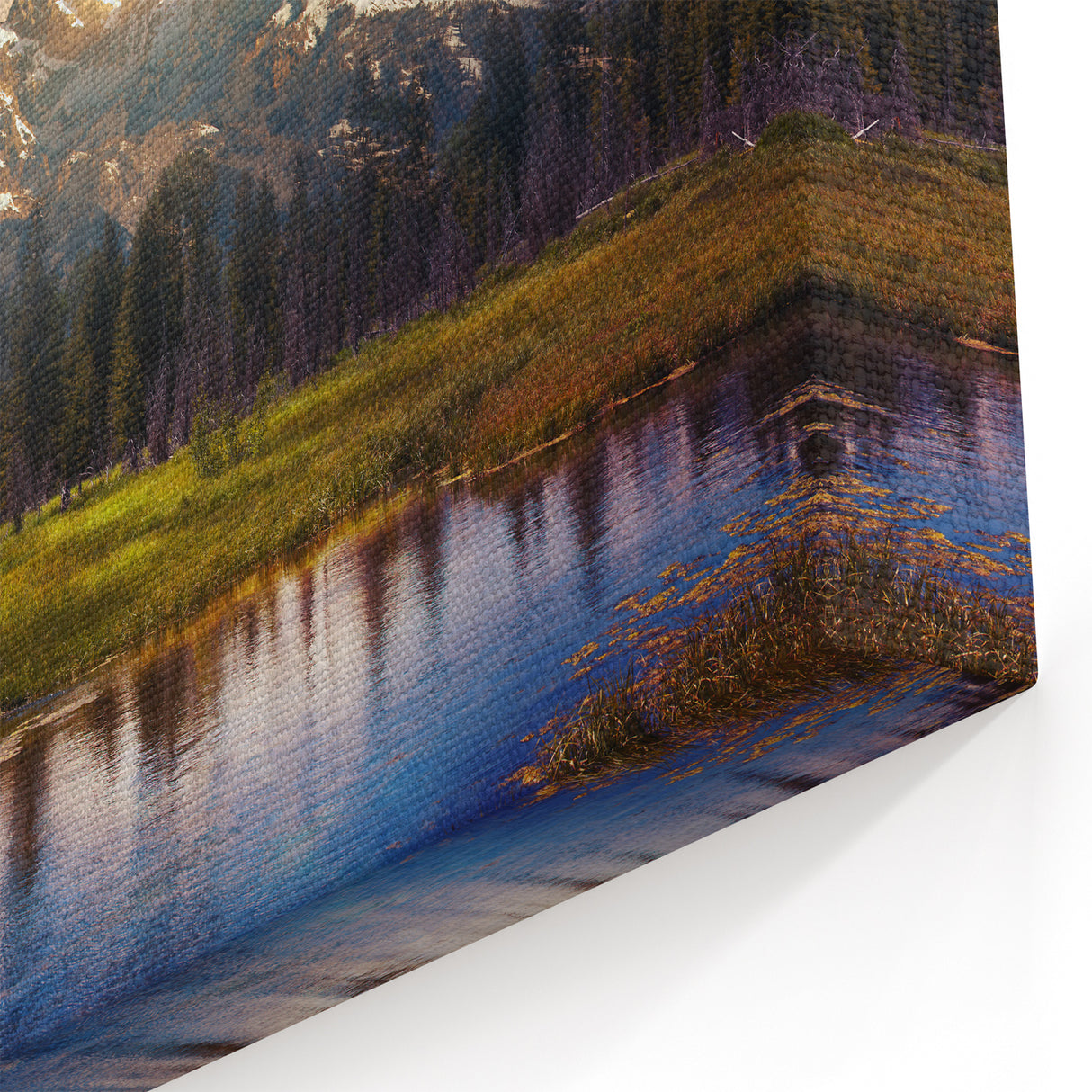 Grand Teton Scenic Print – Sunset Over Snowy Peaks and Reflective Water
