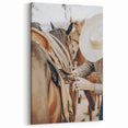 Cowboy and Saddle Wall Art | Rustic Farmhouse Decor | Country Style Print