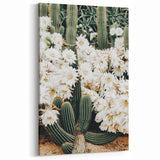Farmhouse Wall Art – Rustic Cactus Flower Print for Country Style Decor