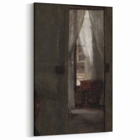 Shadowy Dark Academia Wall Art - Vintage Doorway and Window Scene