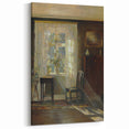 Sunlit Interior Dark Academia Wall Art - Vintage Window and Chair Scene