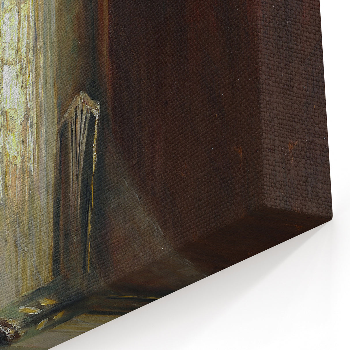 Sunlit Interior Dark Academia Wall Art - Vintage Window and Chair Scene