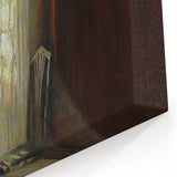 Sunlit Interior Dark Academia Wall Art - Vintage Window and Chair Scene