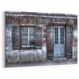 Historic New Orleans Architecture Wall Art – Rustic Louisiana Canvas Print