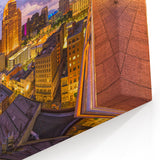 New Orleans Skyline Art – Colorful Rooftop City View at Sunset