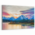 Grand Teton National Park Poster – Vibrant Sunset and Mountain Reflections