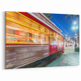 New Orleans Photography – Vibrant Streetcar at Night Canvas Print