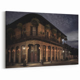 French Quarter Art – Historic New Orleans Architecture at Night