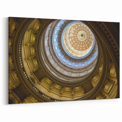 Stunning Austin Wall Art - Texas Capitol Dome Austin Cityscape Art