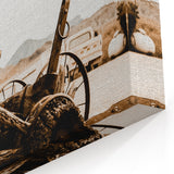 Rustic Farmhouse Wall Art - Antique Wagon Wheel Country Style Decor
