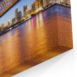 New Orleans Skyline Art – City Lights and Bridge Over Mississippi River