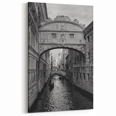 Venice Canvas Print - Bridge of Sighs Over Serene Canal
