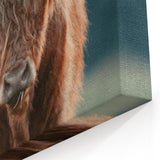 Farmhouse Wall Art - Highland Cow at Sunset Rustic Country Style Decor