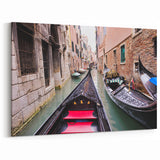Venice Framed Art - Gondolas in Vibrant Canal