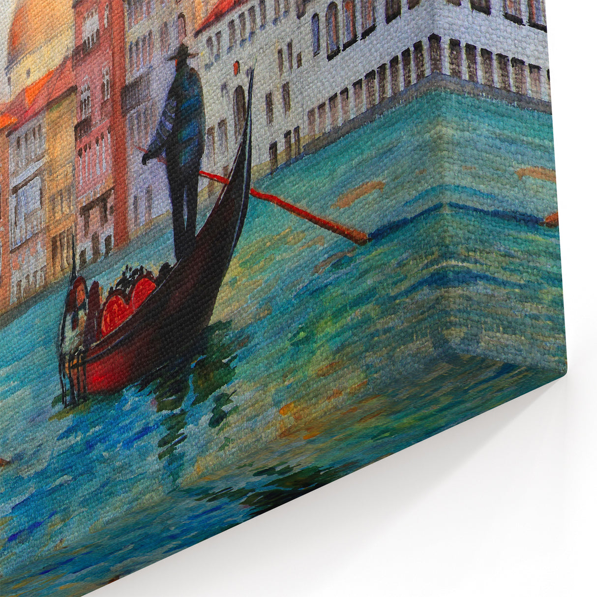 Venice Painting - Gondolas on the Grand Canal with Venetian Architecture