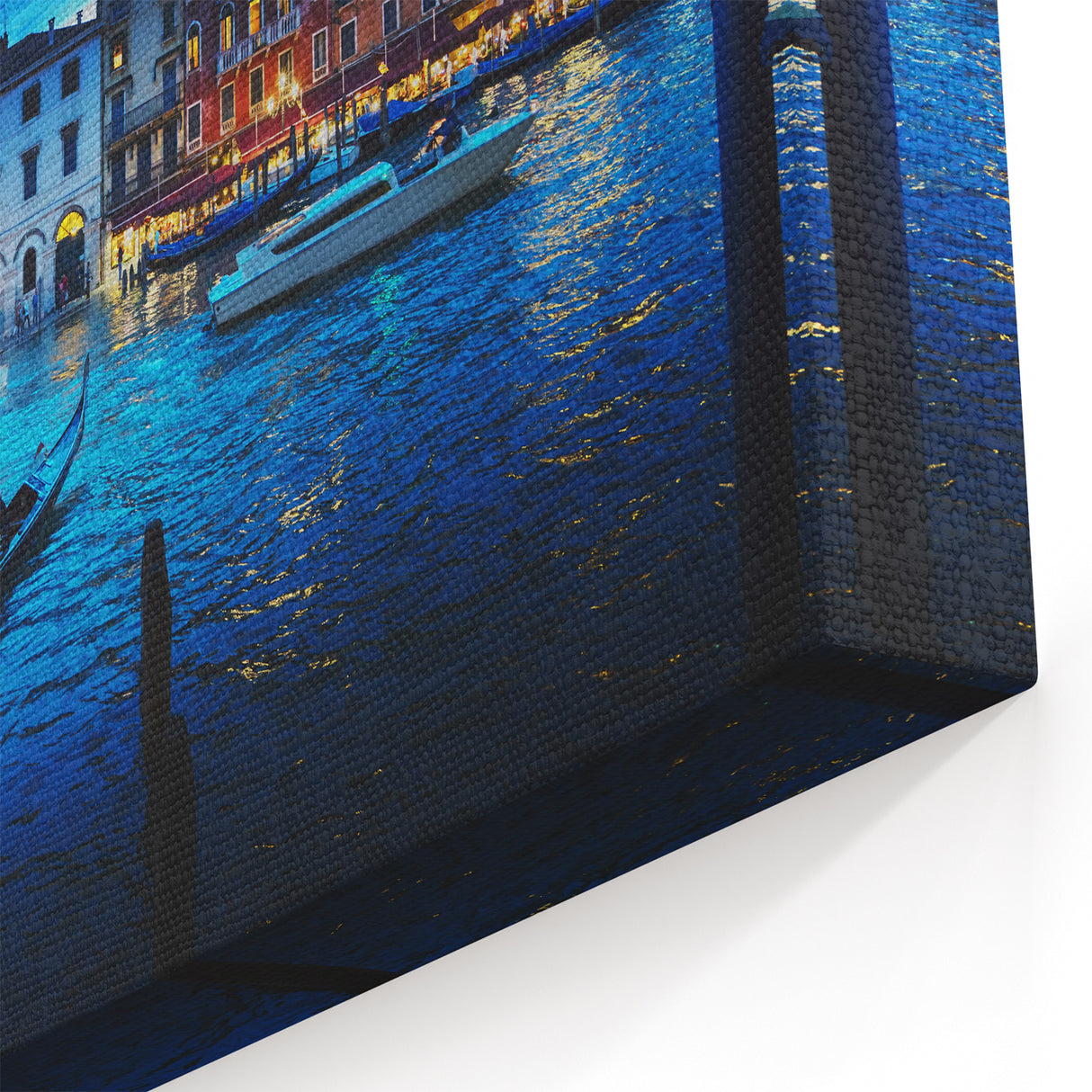 Venice Cityscape - Gondolas on the Grand Canal at Night