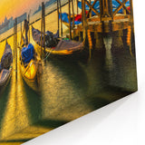Venice Canvas Print - Gondolas at Sunrise Over the Lagoon