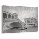 Venice Framed Art - Gondola Under the Rialto Bridge