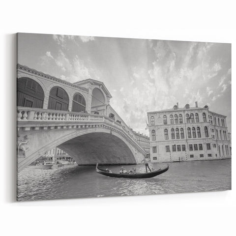 Venice Framed Art - Gondola Under the Rialto Bridge
