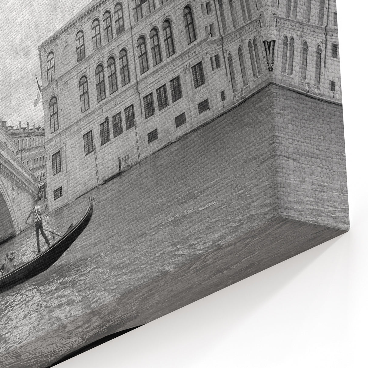 Venice Framed Art - Gondola Under the Rialto Bridge
