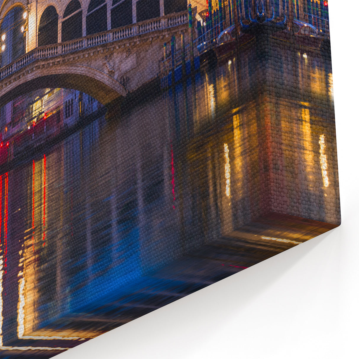 Venice Cityscape - Gondola at Twilight by Rialto Bridge